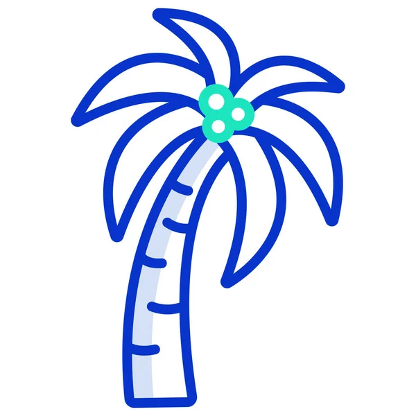 Icono Palmera Contorno Los Iconos Vectoriales Cactus Para Diseño Web — Vector de stock