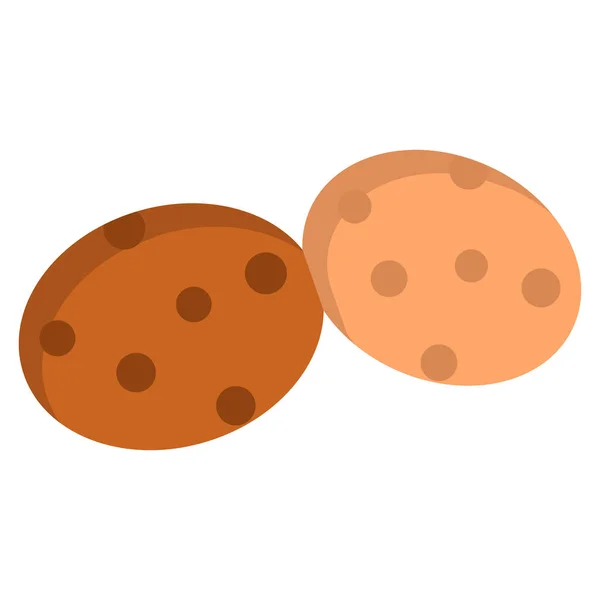 Chocolade Koekje Icoon Cartoon Van Kiwi Fruit Vector Pictogrammen Voor — Stockvector