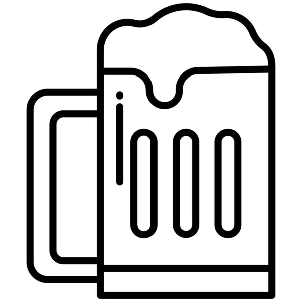 Bier Web Symbol Vektor Illustration — Stockvektor