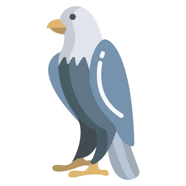 Icône Vectorielle Simple Illustration Aigle Oiseau — Image vectorielle