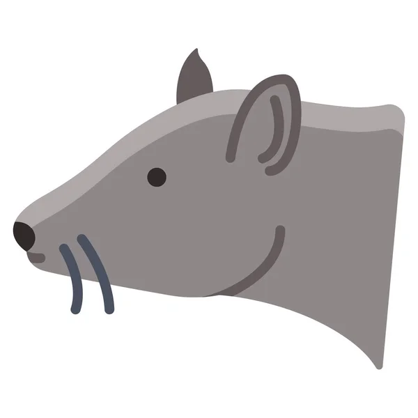 Vector Illustration Rat Animal — Stock Vector