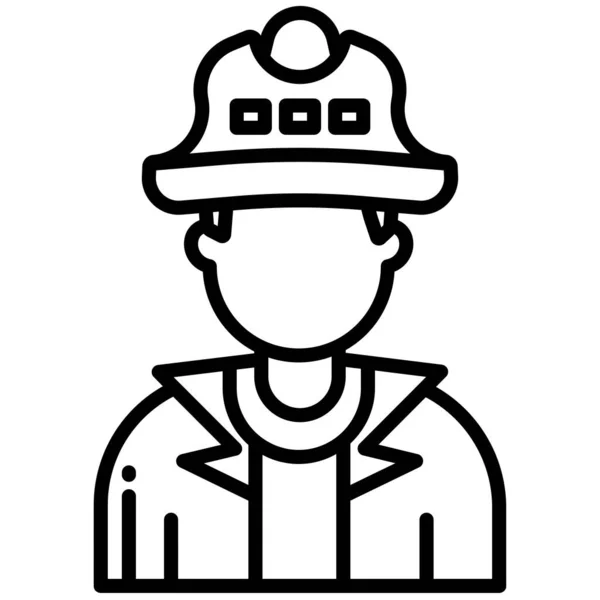 Trabajador Icono Web Ilustración Simple — Vector de stock