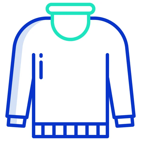 Pullover Einfaches Vektorsymbol Auf Weißem Hintergrund — Stockvektor