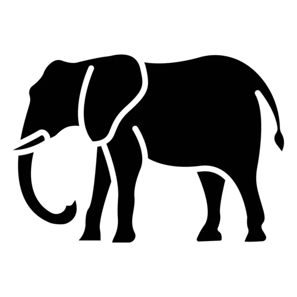 Elephant Web Icon Vector Illustration — Stock Vector