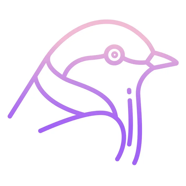 Tragar Pájaro Vector Icono Símbolo — Vector de stock