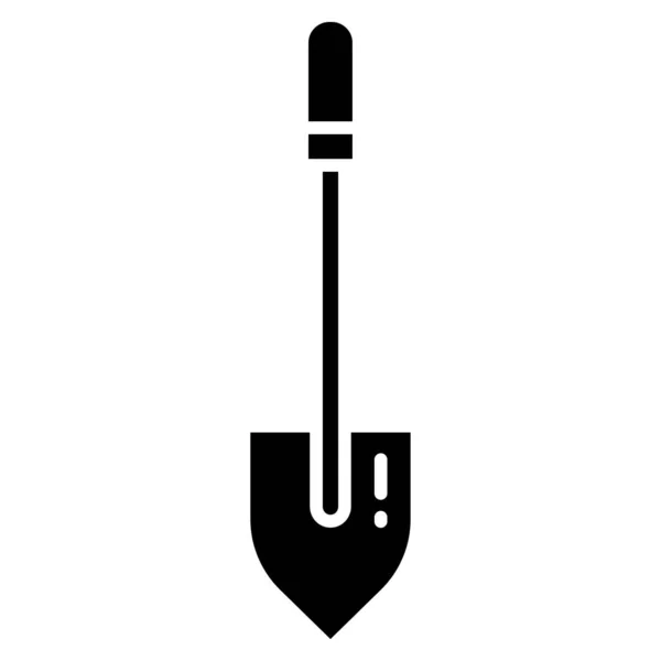 Schaufel Web Symbol Einfache Illustration — Stockvektor