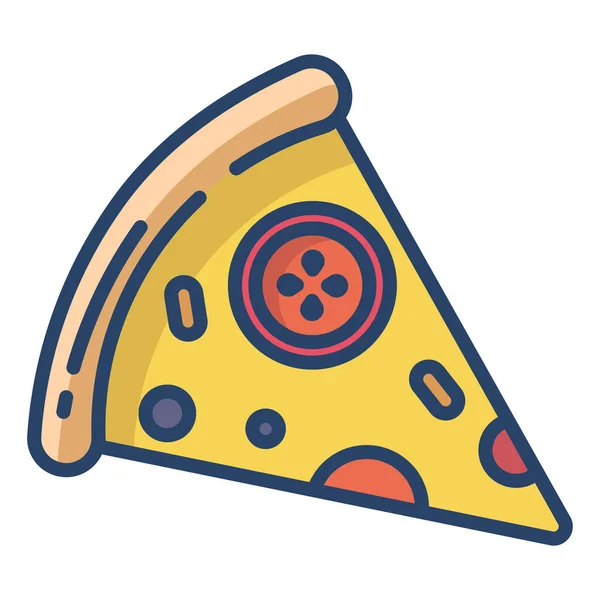 Pizza Icono Web Ilustración Vectorial — Vector de stock