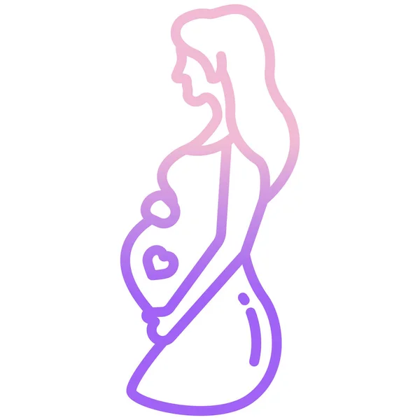 Έγκυος Γυναίκα Σιλουέτα Εικονίδιο Διάνυσμα Εικονογράφηση Σχεδιασμό — Διανυσματικό Αρχείο