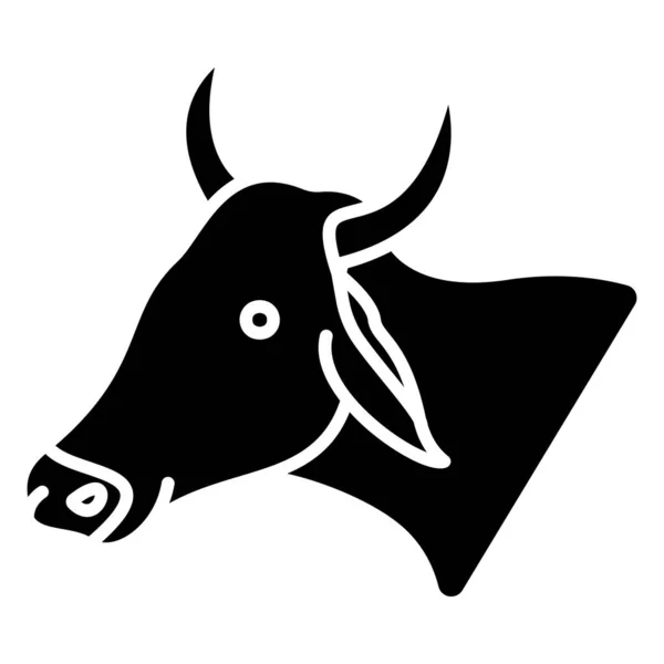 Kuh Web Symbol Einfache Illustration — Stockvektor
