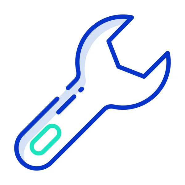 Wrench Screwdriver Flat Icon Isolated Background Vector Illustration — Stock Vector