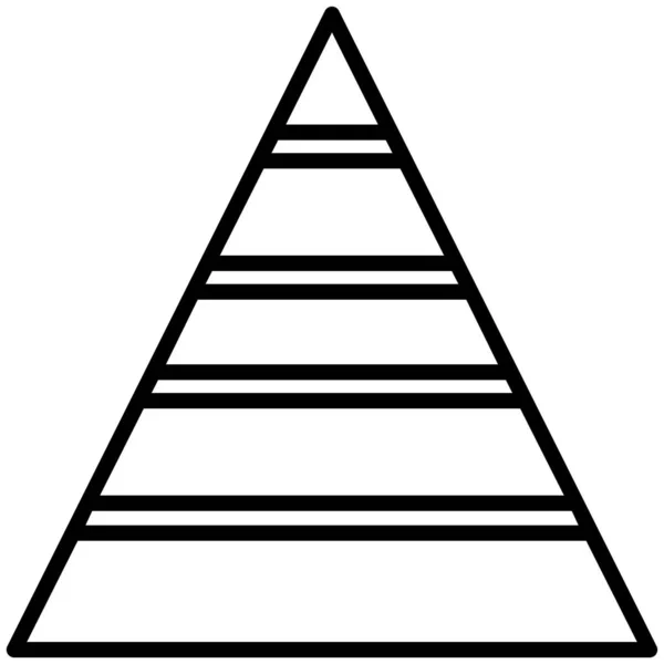 Pyramid Web Icon Vector Illustration — 스톡 벡터