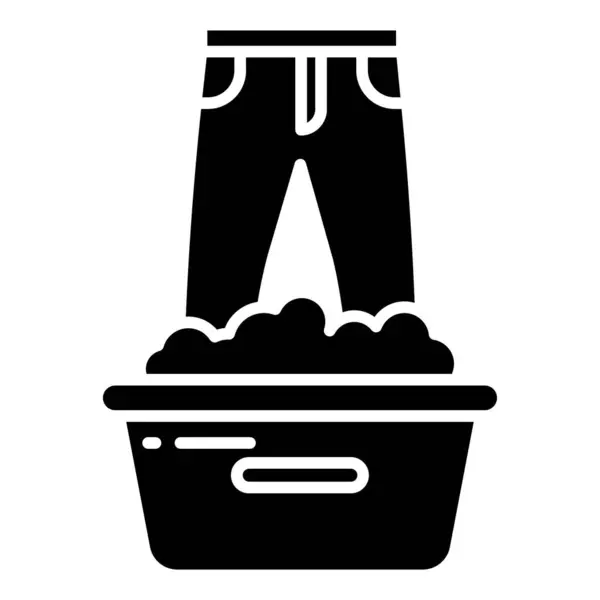 Lavage Des Vêtements Icône Vectorielle Illustration — Image vectorielle