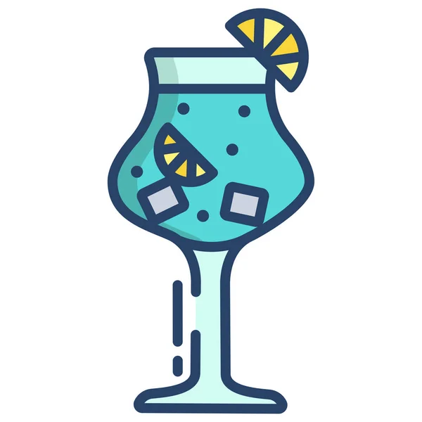 Cocktail Web Ikone Einfaches Design — Stockvektor