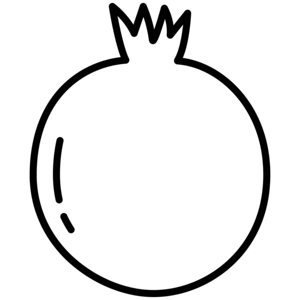 Granatapfel Web Symbol Einfache Illustration — Stockvektor