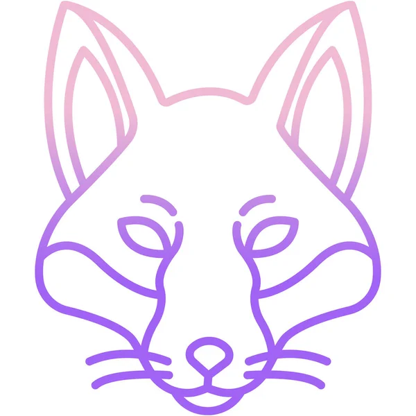 Fuchs Web Symbol Einfache Illustration — Stockvektor