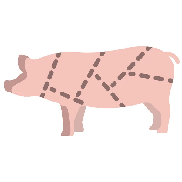 Schwein Web Symbol Einfache Illustration — Stockvektor