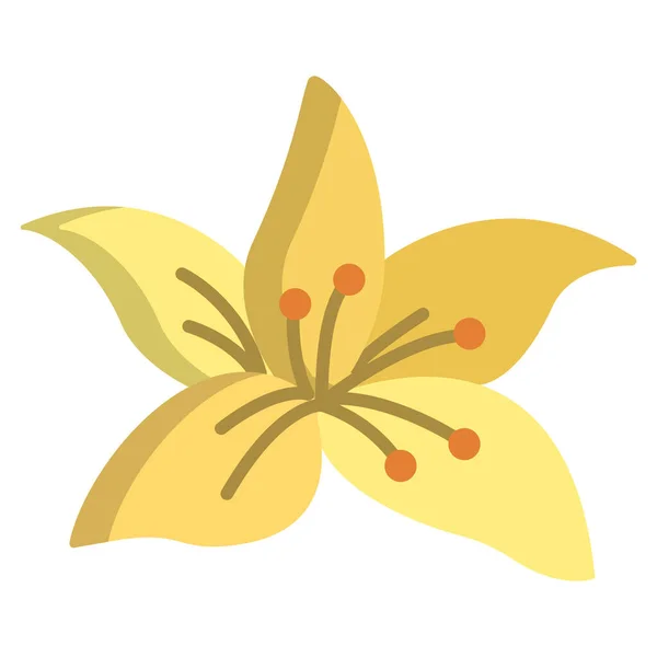 Lilly Flor Icono Vector Ilustración — Archivo Imágenes Vectoriales