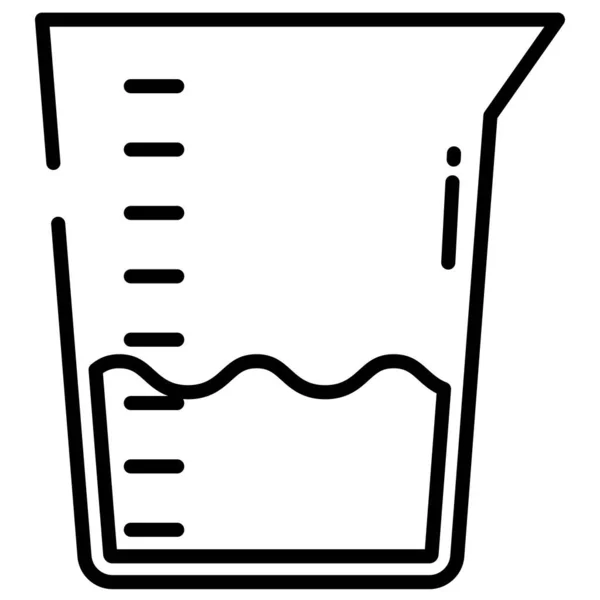 Vaso Precipitados Icono Web Ilustración Simple — Archivo Imágenes Vectoriales