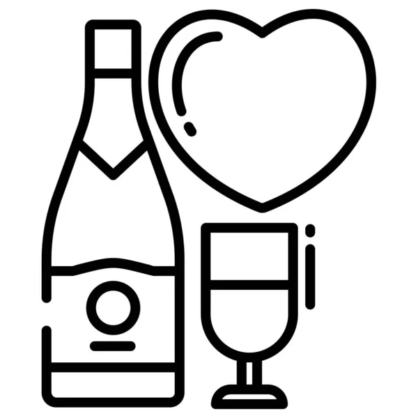 Wein Web Icon Vektor Illustration — Stockvektor