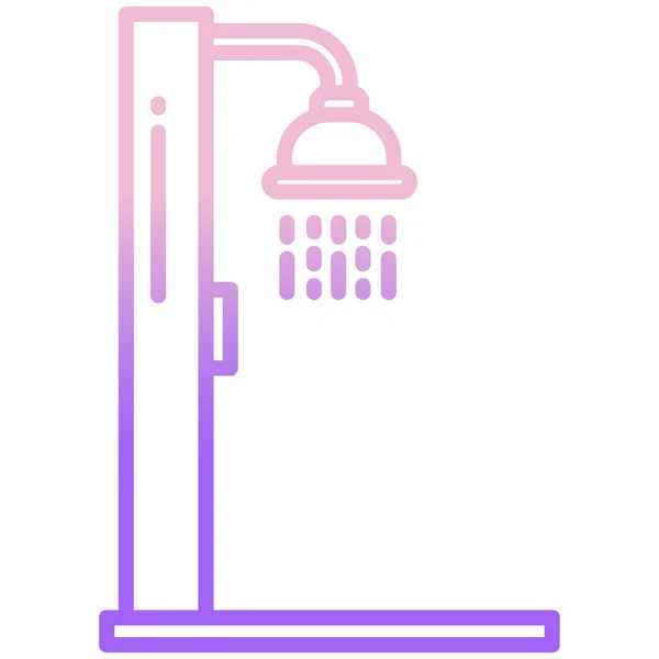 Duş Web Simgesi Vektör Çizim — Stok Vektör