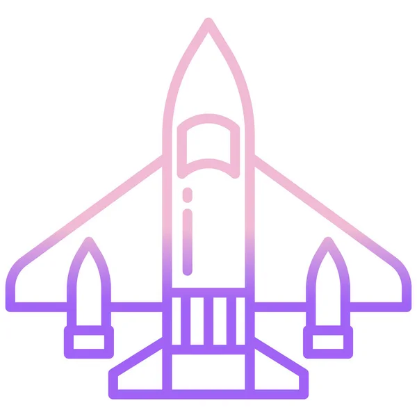 Ilustración Vectorial Del Icono Del Avión — Vector de stock