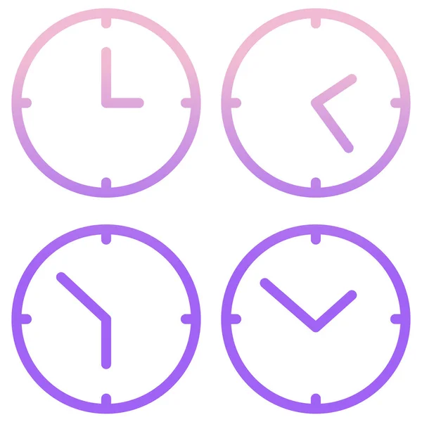 Icono Del Reloj Sobre Fondo Blanco — Vector de stock