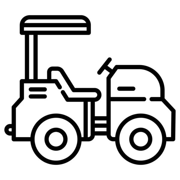 Tractor Ícone Web Ilustração Simples — Vetor de Stock