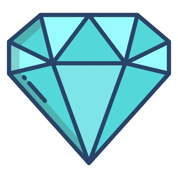 Diamante Icono Web Ilustración Simple — Vector de stock