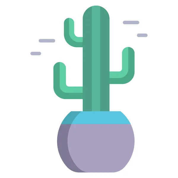 Icône Vectorielle Simple Illustration Cactus — Image vectorielle