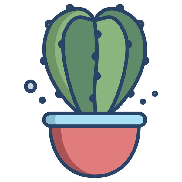 Icône Vectorielle Simple Illustration Cactus — Image vectorielle