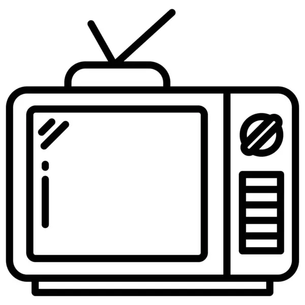 Fernsehen Einfaches Symbol Vektorillustration — Stockvektor
