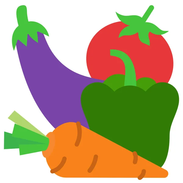 野菜のウェブアイコンシンプルなベクトルイラスト — ストックベクタ