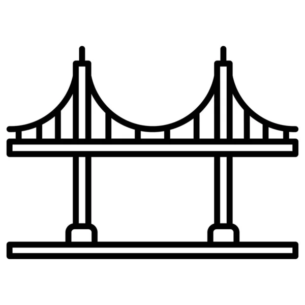 Puente Icono Web Ilustración Simple — Archivo Imágenes Vectoriales