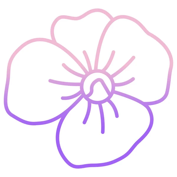 Icono Flor Esquema Ilustración Iconos Vectoriales Cebolla Rosa Para Web — Vector de stock