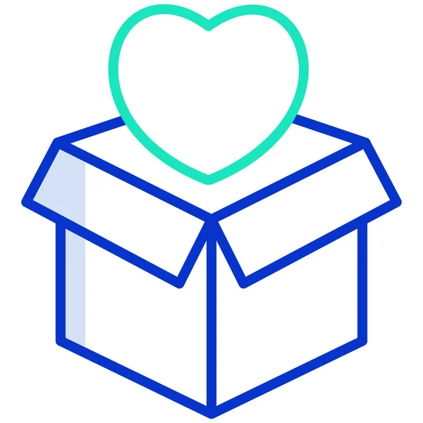 Corazón Icono Web Ilustración Simple — Vector de stock