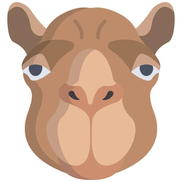 Simple Vector Icon Illustration Camel Animal — Stock Vector