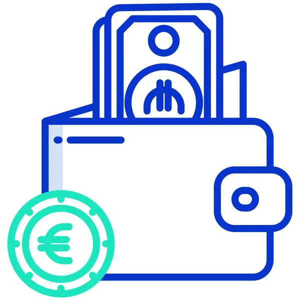 Portemonnaie Web Symbol Vektorillustration — Stockvektor