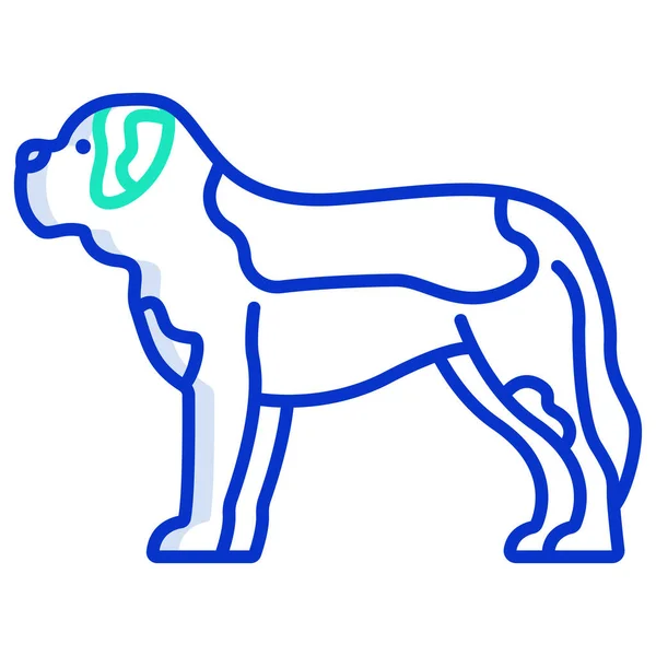 Icono Vector Simple Ilustración Del Perro — Vector de stock