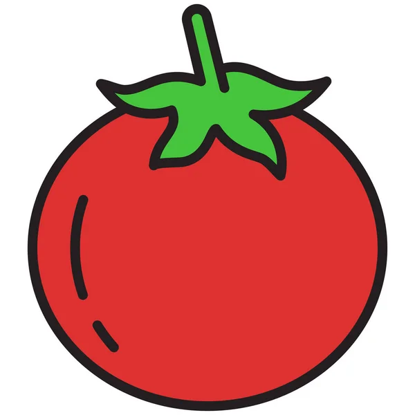 Tomate Einfaches Vektorsymbol Auf Weißem Hintergrund — Stockvektor