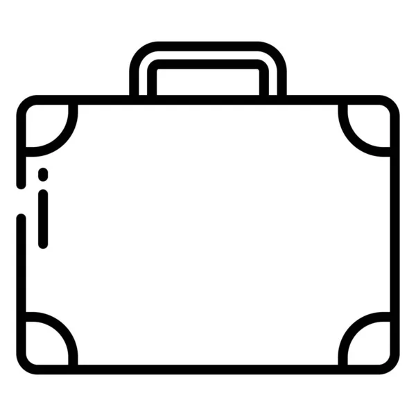Eenvoudige Vector Suitcase Icoon Witte Achtergrond — Stockvector