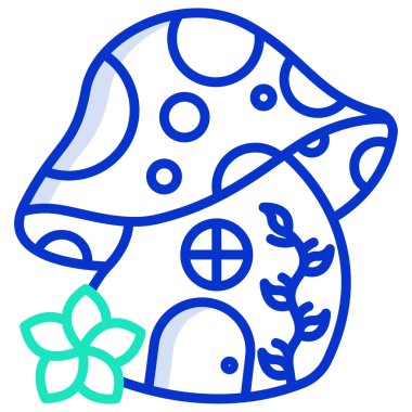 Mantar. Web simgesi basit illüstrasyon 