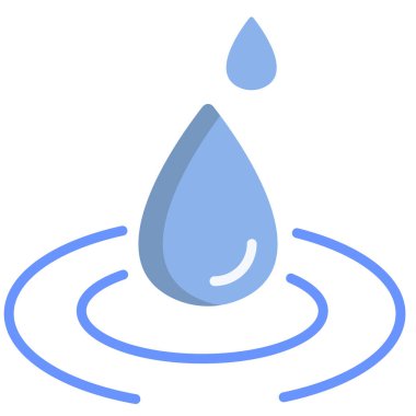 su damlası simgesi, vektör illüstrasyonu
