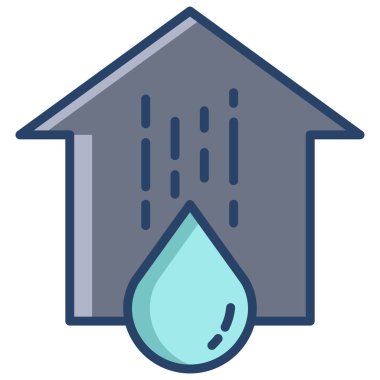 Su. Web simgesi basit illüstrasyon