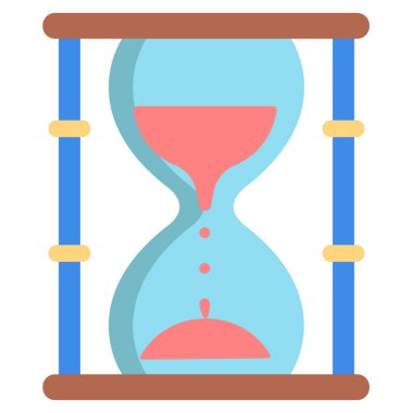 Kum saati. Web simgesi basit illüstrasyon