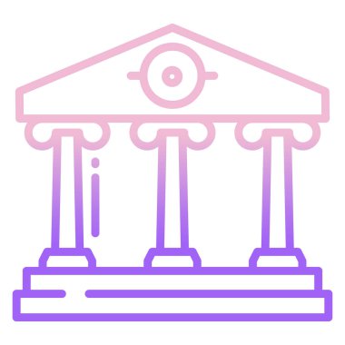 banka vektör simgesi modern basit tasarım