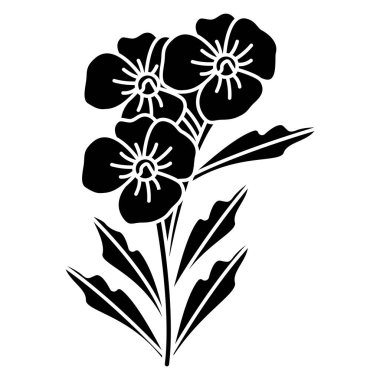 Çiçek ve botanik arkaplanının vektör çizimi