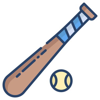 Beyzbol sopası. Web simgesi basit illüstrasyon