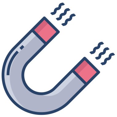 Mıknatıs Web simgesi basit illüstrasyon