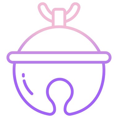 Basit vektör simgesi, aksesuar çanı çizimi