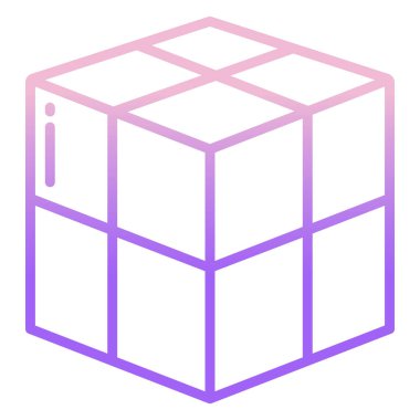 küp simgesi. Küp vektör gösteriminin izometriği.